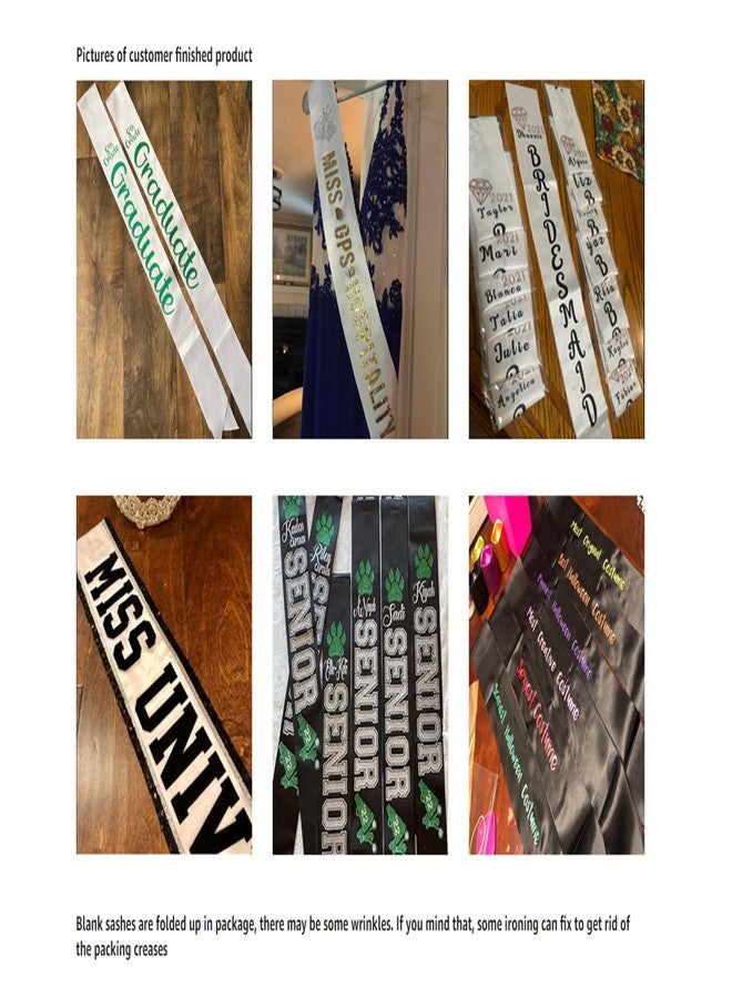 hubops Plain White Satin Ribbon 4inch Plain White sash for DIY sash Also Make scrunchies,Crafts, Gift Wrapping, Hair Bows, Wedding Party Decoration 72inch Length (Pack of 10) - Image 4